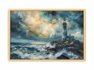 Rocky Shore Lighthouse Poster