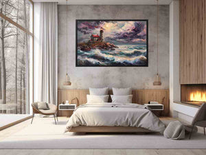 Rocky Shore Lighthouse Art