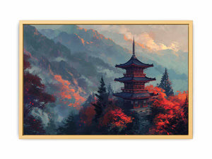Maple Mountain Pagoda Poster