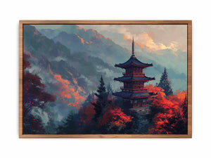 Maple Mountain Pagoda Painting