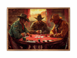 Cowboys Playing Poker Painting