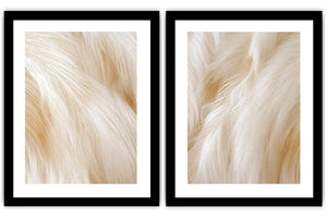 Abstract white horse mane canvas art for neutral luxury bedroom decor.