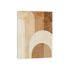 Neutral abstract arches canvas art with warm beige tones for minimalist home decor.