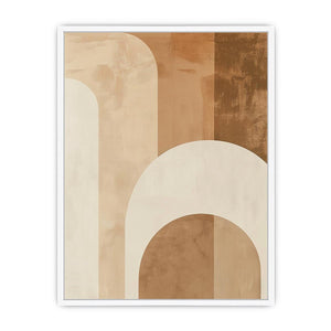 Neutral abstract arches canvas art with warm beige tones for minimalist home decor.