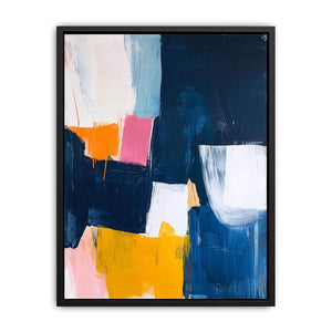 Abstract modern color block artwork for contemporary office decor