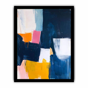 Abstract modern color block artwork for contemporary office decor