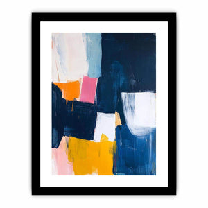 Abstract modern color block artwork for contemporary office decor