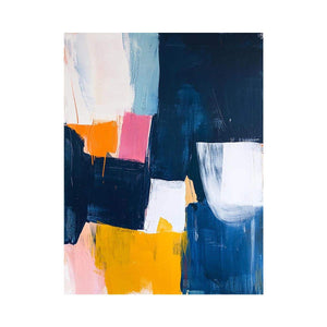 Abstract modern color block artwork for contemporary office decor
