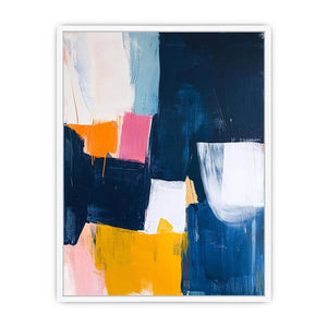 Abstract modern color block artwork for contemporary office decor