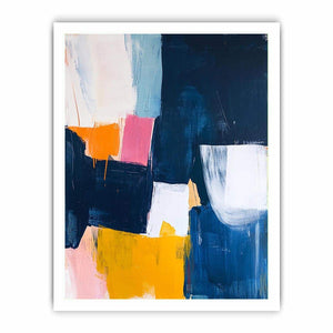 Abstract modern color block artwork for contemporary office decor