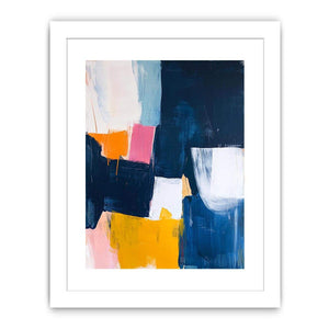 Abstract modern color block artwork for contemporary office decor