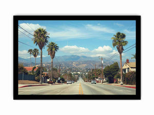 Palm tree boulevard photography for modern office wall decor