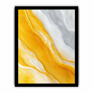 Gold marble abstract artwork for luxury living room decor