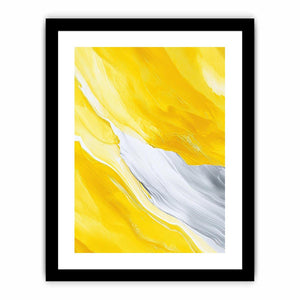 Yellow marble abstract canvas art for modern interiors