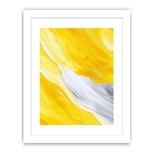 Yellow marble abstract canvas art for modern interiors