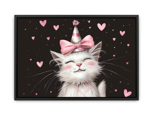 Cute kitten illustration wall art for nursery decor