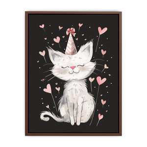 Cute cat illustration for kids room wall decor