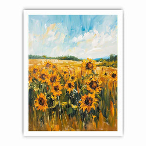 Sunflower painting canvas art for farmhouse decor