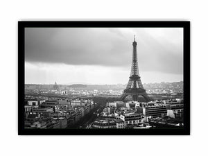 Eiffel Tower black and white cityscape artwork for sophisticated interiors