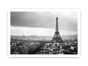 Eiffel Tower black and white cityscape artwork for sophisticated interiors
