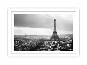 Eiffel Tower black and white cityscape artwork for sophisticated interiors