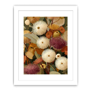 Earthy eucalyptus botanical canvas art for warm modern living room decor.
