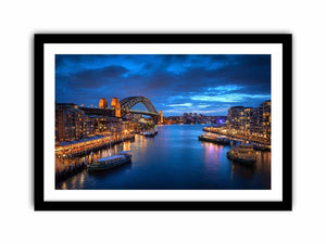 Sydney Harbour canvas photography for modern office wall decor.