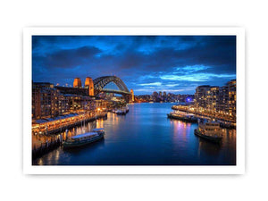Sydney Harbour canvas photography for modern office wall decor.