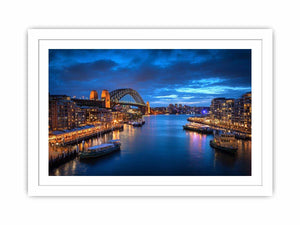 Sydney Harbour canvas photography for modern office wall decor.