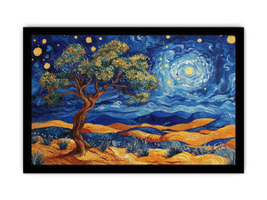 desert moon landscape canvas art for living room wall decor.
