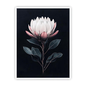 Elegant botanical flower artwork for luxury bedroom decor.