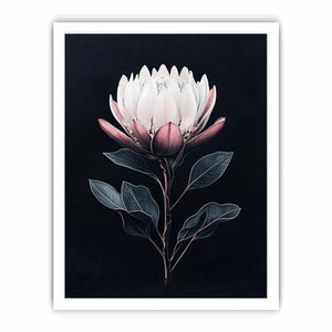 Elegant botanical flower artwork for luxury bedroom decor.
