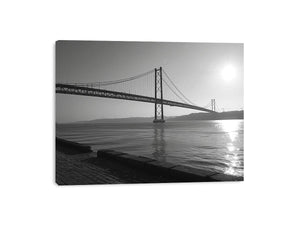 Black and white bridge photography for modern office decor.