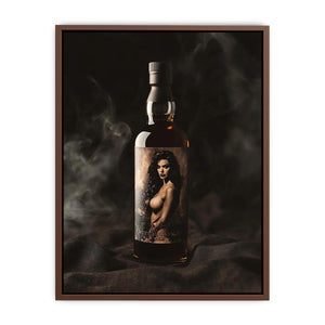 Luxury bottle photography with dramatic mood for modern home bar decor