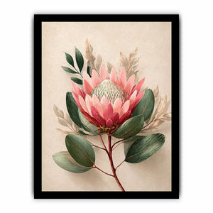 Minimalist Botanical Flower Soft Blush Petals – Floral Wall Art Canvas