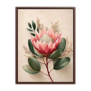 Minimalist Botanical Flower Soft Blush Petals – Floral Wall Art Canvas