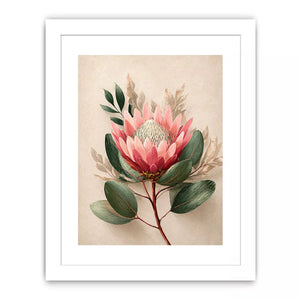 Minimalist Botanical Flower Soft Blush Petals – Floral Wall Art Canvas