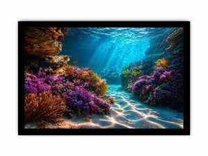 underwater coral reef ocean wall art canvas serene coastal marine landscape