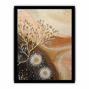 neutral abstract botanical wall art canvas beige earthy minimal modern decor