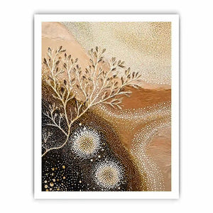 neutral abstract botanical wall art canvas beige earthy minimal modern decor