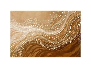 abstract wave dot wall art canvas neutral beige modern minimal decor