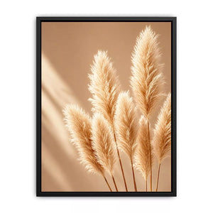Minimal beige pampas grass wall art soft neutral botanical photography aesthetic decor