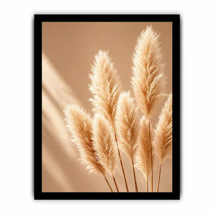Minimal beige pampas grass wall art soft neutral botanical photography aesthetic decor