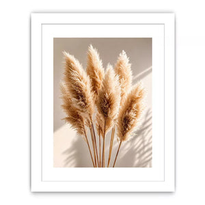 pampas grass wall art neutral, boho pampas grass canvas, minimalist beige botanical artwork, soft neutral decor wall art