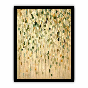 abstract leaf wall art neutral tones, botanical drip painting modern canvas, sage green beige abstract artwork, minimalist nature wall decor