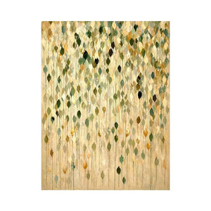 abstract leaf wall art neutral tones, botanical drip painting modern canvas, sage green beige abstract artwork, minimalist nature wall decor