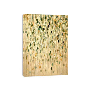 abstract leaf wall art neutral tones, botanical drip painting modern canvas, sage green beige abstract artwork, minimalist nature wall decor