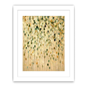 abstract leaf wall art neutral tones, botanical drip painting modern canvas, sage green beige abstract artwork, minimalist nature wall decor