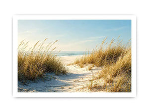 coastal dunes beach path landscape wall art soft neutral ocean canvas decor