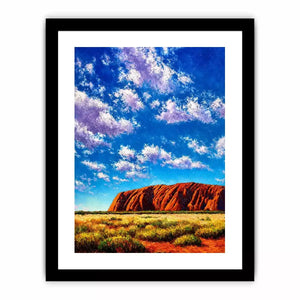 desert rock mountain landscape colorful sky canvas wall art